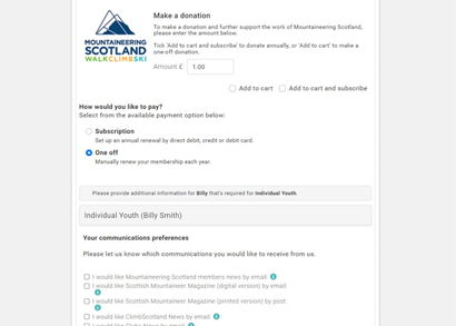 Join Mountaineering Scotland - family membership