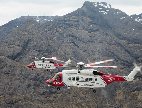 HM Coastguard rescue helicopters
