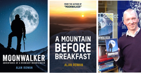 Collage of books by Alan Rowan and the author