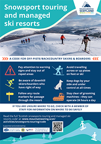 Snowsport touring and managed ski resorts - a code for backcountry skiers and boarders