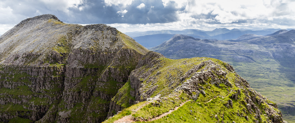 Looking along the ridge of Liathach in Torridon