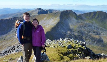 Hill walkers enjoying the Scottish highlands