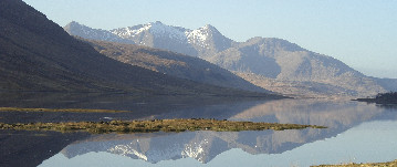 Ben Starav in the Blackmount, reflected in a loch